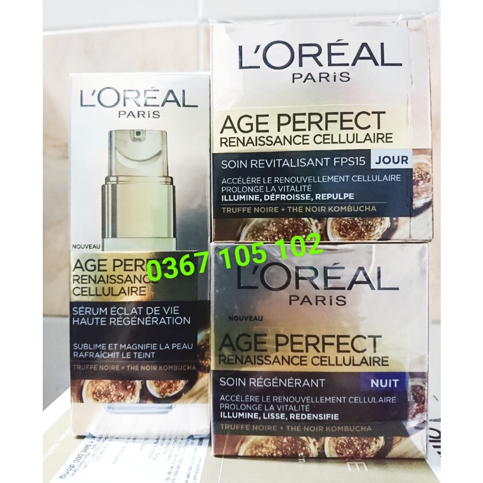 Kem dưỡng chống lão hóa, tái tạo tế bào L'Oreal Age Perfect Renaissance Cellulaire, Pháp