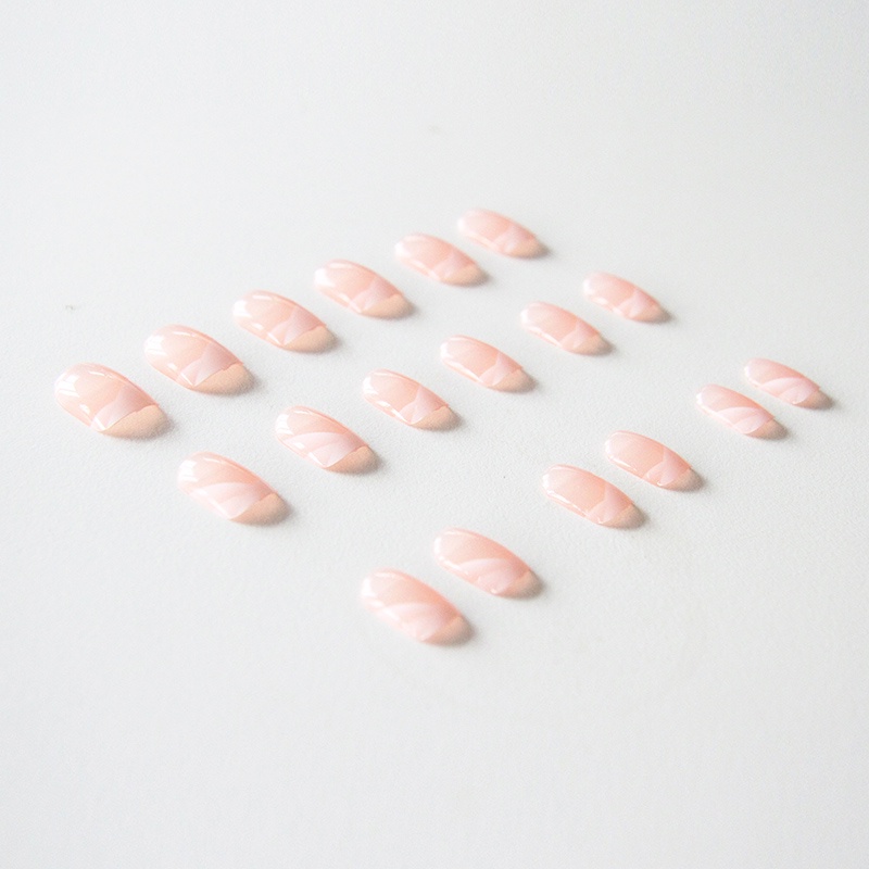 Hộp 24 Móng Tay Giả Hình Vuông Phong Cách Pháp Độc Đáo