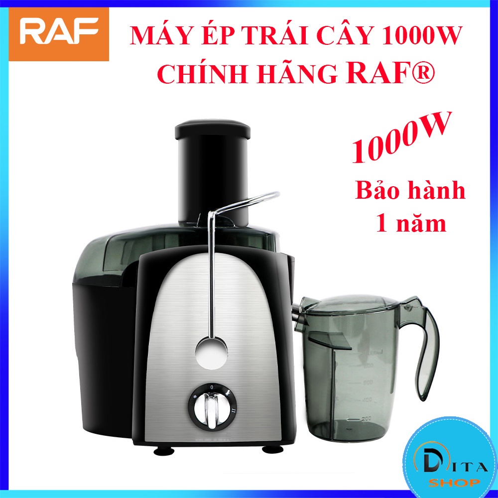 Máy ép trái cây RAF 1000W, ép được cả trái cây cứng như cà rốt, cóc ổi, bảo hành 1 năm