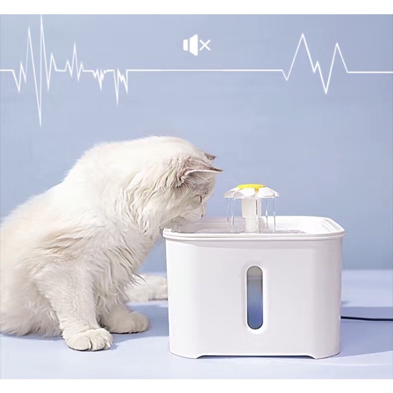 [CÓ LED]Máy Uống Nước Tự Động Cho Chó Mèo Kèm Lõi Lọc Than Hoạt Tính Máy Lọc Nước Tự  Động Dành Cho Thú Cưng