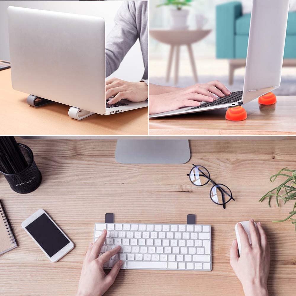 Bộ 4 Chân Đế Silicone Cho Laptop/Máy Tính Bảng 0.6-1cm