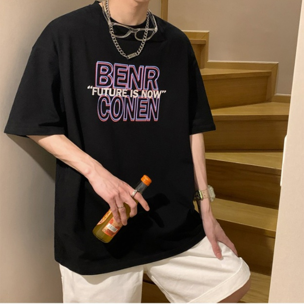 Áo thun tay lỡ cổ tròn thời trang áo phông mùa hè cho nam phong cách Hàn Quốc quần áo thun nam siêu đẹp from rộng áo thể thao nam fresh áo thun mỹ T Shirt