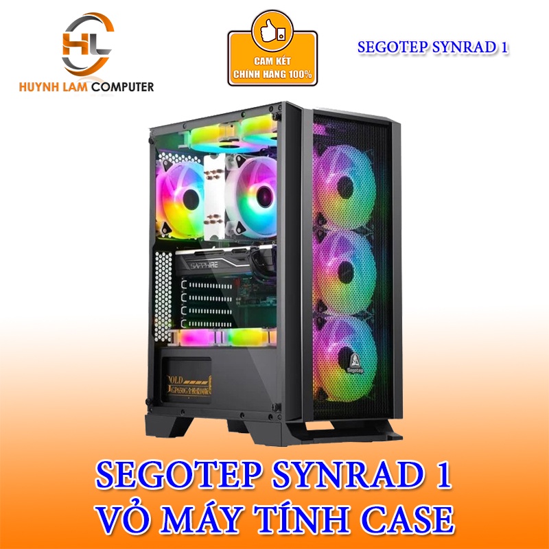 Vỏ máy tính Case Segotep Synrad 1 (ATX, mATX) (Không Fan) Kính cường lực Chính hãng phân phối