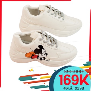 GIÀY THỂ THAO NỮ MWC - GIÀY THỂ THAO ĐẾ CAO - GIÀY THỂ THAO HỌA TIẾT MICKEY - GIÀY THỂ THAO NĂNG ĐỘNG NUTT- 0398