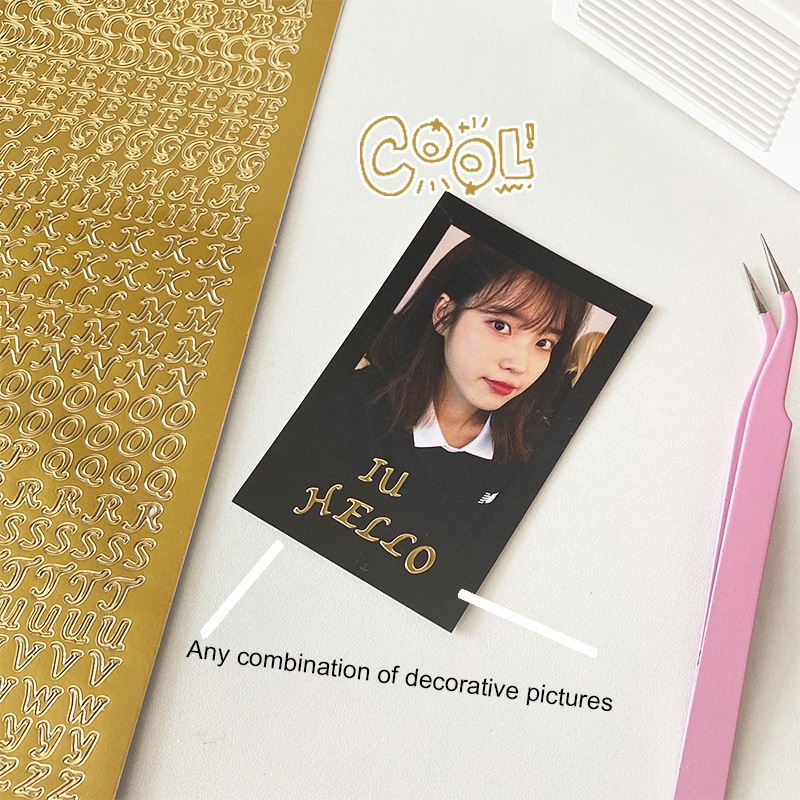 Miếng dán trang trí hình chữ cái tiếng anh độc đáo DIY