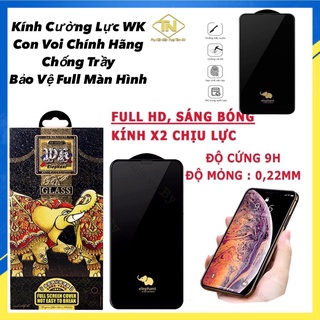 Kính cường lực iphone,cường lực iPhone,cường lực WK elephant chính hãng,có từ 7plus->12/13/14Pro/14Promax