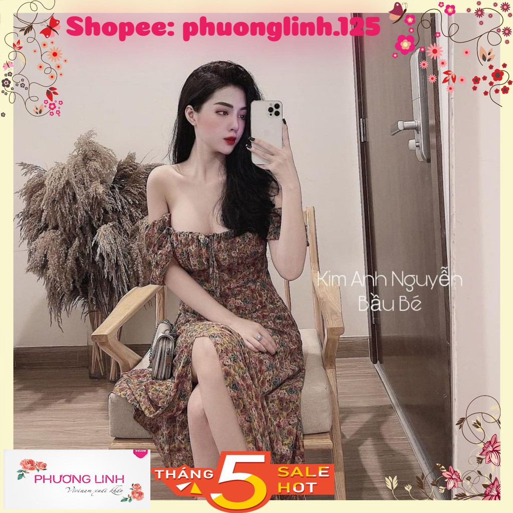 VÁY HOA RÚM NGỰC XẺ TÀ CHO NỮ | BigBuy360 - bigbuy360.vn