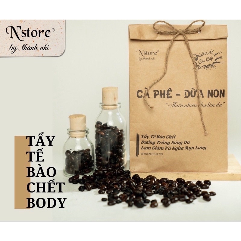 bột tắm cà phê dừa non thiên nhiên 100gam