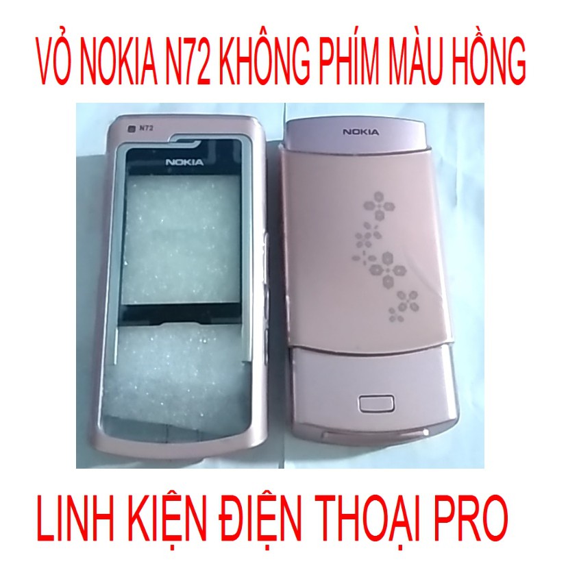 VỎ NOKIA N72 KHÔNG PHÍM MÀU HỒNG