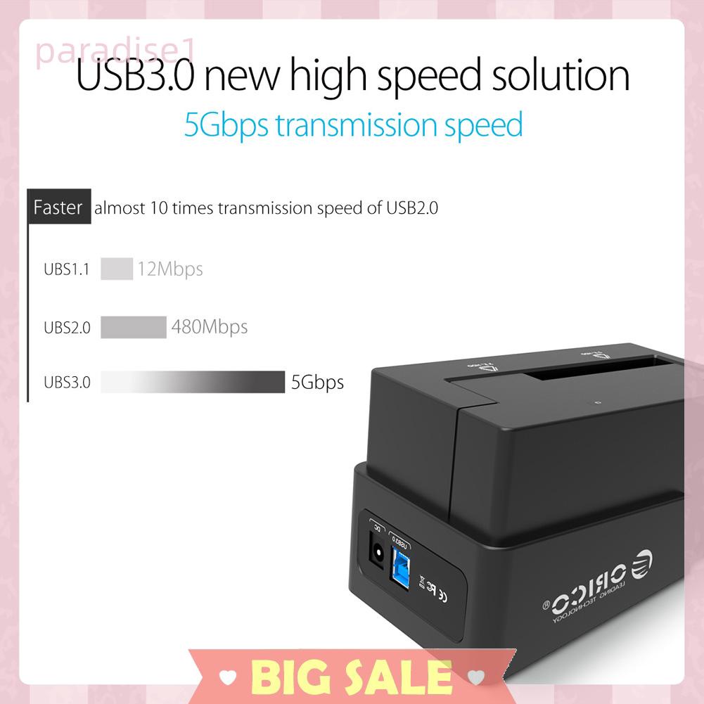 Đế Gắn Ổ Cứng ORICO 6118US3 2.5 3.5 inch USB 3.0 Sang SATA HDD | BigBuy360 - bigbuy360.vn