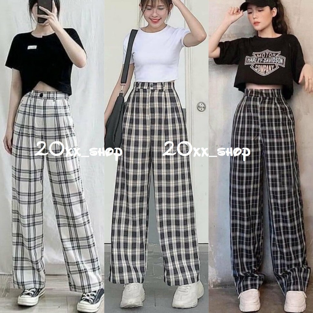 Quần Ống Rộng [FREESHIP] Quần Culottes Khuy Giả Ống Rộng Nữ