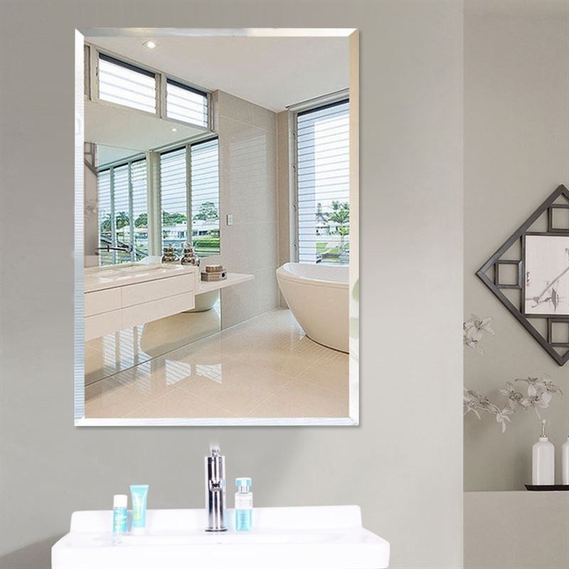 Gương soi phòng tắm - Kiếng soi nhà tắm 35x45cm, 45 x 60cm, 50x70cm, gương dày 5ly soi rất trong, sáng và thật