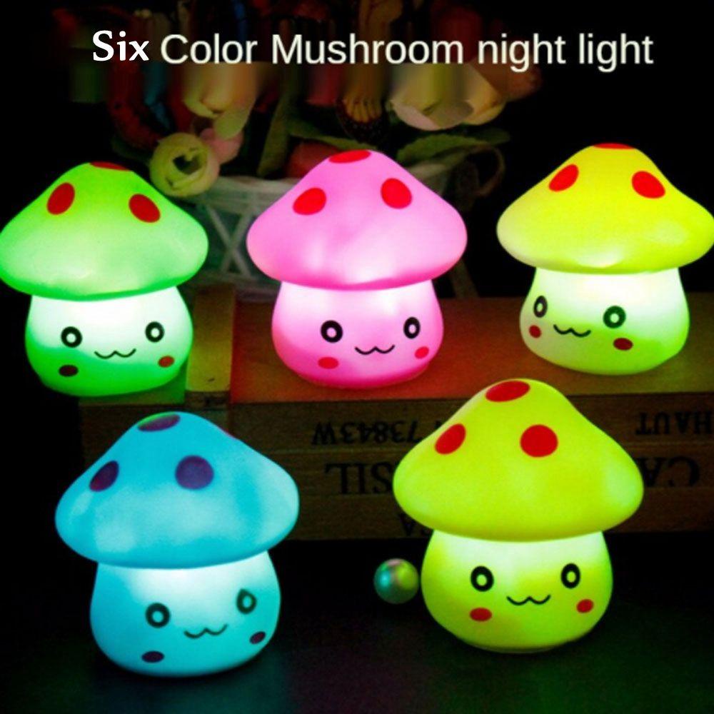 SUENIN Đèn Ngủ Hình Cây Nấm Mini Màu Sắc Đáng Yêu