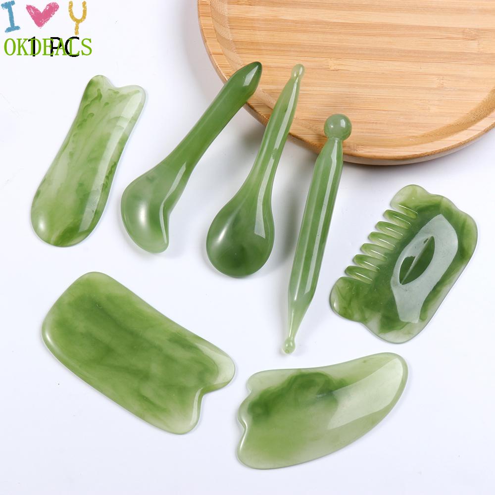 Dụng Cụ Mát Xa Chăm Sóc Da Mặt Và Cơ Thể Bằng Nhựa Resin Tự Nhiên Nhiều Hình Dạng