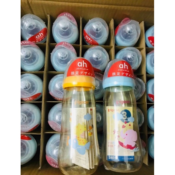 Bình sữa Pigeon cổ rộng 330ml Nhật Bản
