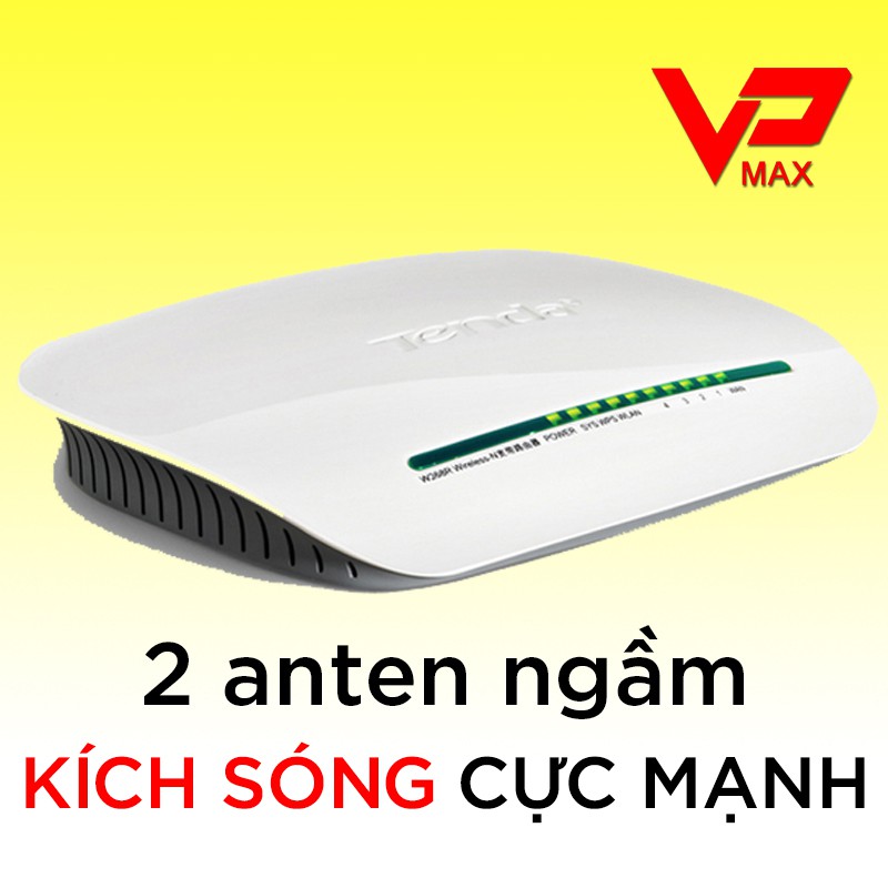 [Mã SKAMSALE03 giảm 10% đơn 200k] Bộ phát wifi 2 Anten Tenda W368R kiêm Repeater Chuẩn N 300Mbps