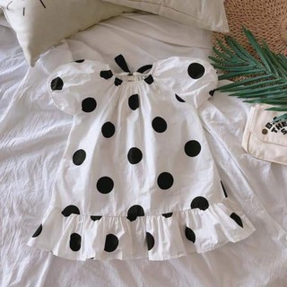 Váy babydoll chấm bi cho bé