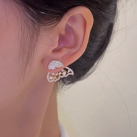 Bông Tai Kim Bạc S925 Hình Đôi Cánh Thiết Kế Rời 2 Trong 1 Độc Đáo Sang Trọng - Hadichi