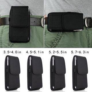 1 túi đựng điện thoại di động bằng nylon màu đen gắn thắt lưng cho iphone 8/11/12