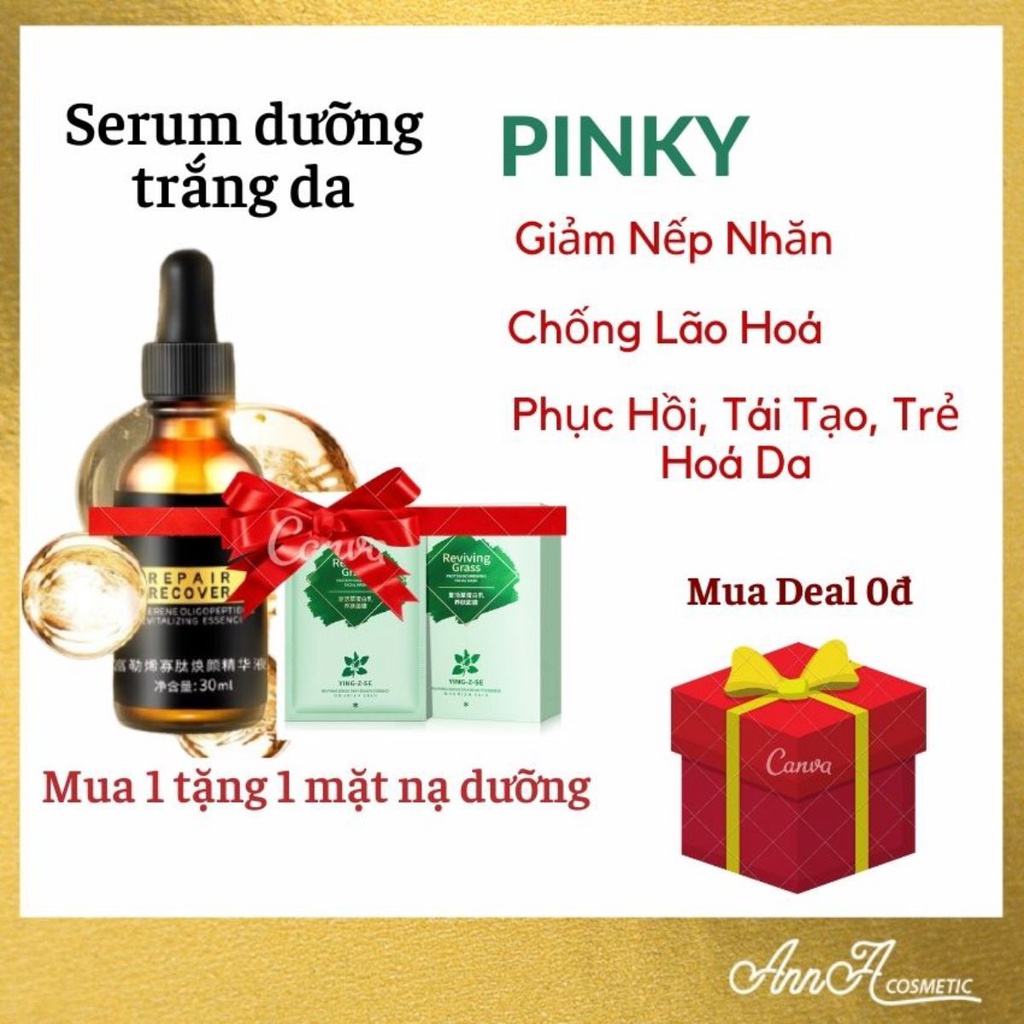 Serum Trắng Da Serum Dưỡng Da Nội Địa Trung Chống Lão Hóa Giảm Sẹo Mụn Trắng Sáng PinkyPinky-AnnA.40.Cosmetic