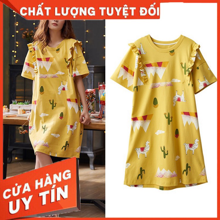 VÁY Dáng SUÔNG Mặc Ở Nhà, Đi Ngủ,Dạo Phố Xinh Xắn, Dễ Thương Cho Các Bạn Nữ - Hàng nhập khẩu