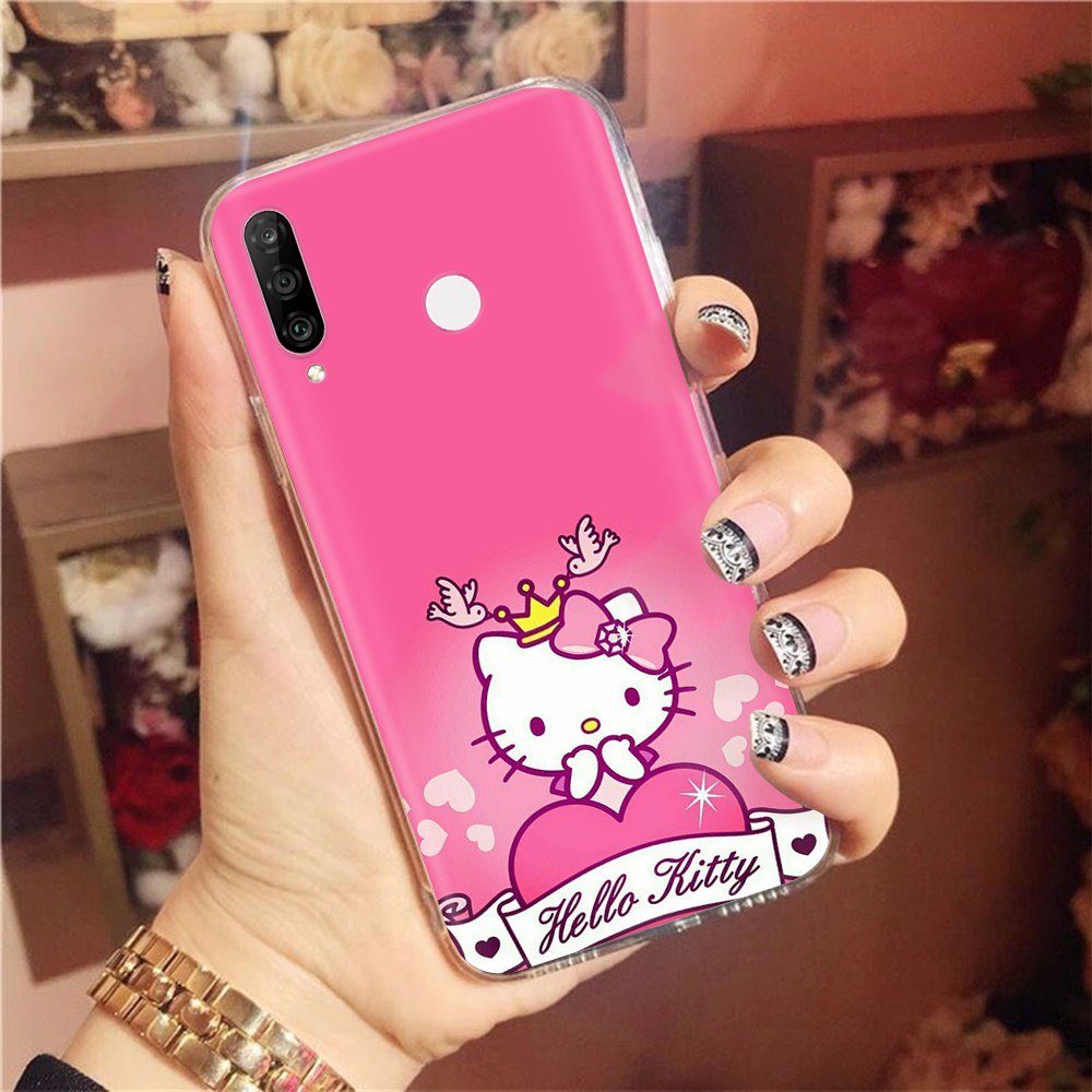 Ốp Điện Thoại Trong Suốt Họa Tiết Hello Kitty Dễ Thương Cho Iphone 6s 6 7 8 Plus 5 5s Se 5c 4 4s At30