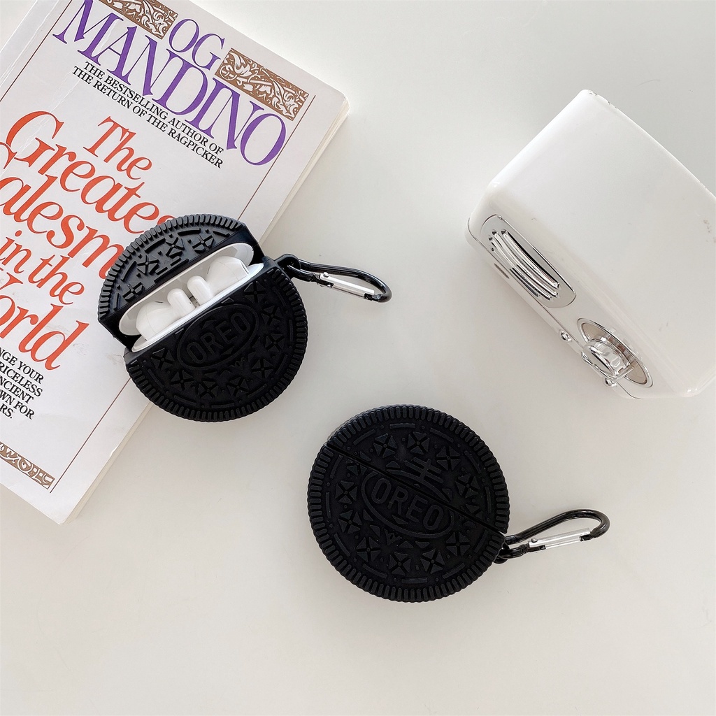 Vỏ Bảo Vệ Hộp Sạc Tai nghe không dây HUAWEI Freebuds 3 4 4i 5i Pro Bằng Silicon Hình Bánh Quy 3D Dễ Thương