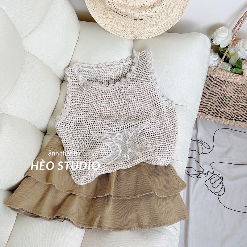 Áo Len Lưới Ba Lỗ Hèo Studio (Ảnh Thật)