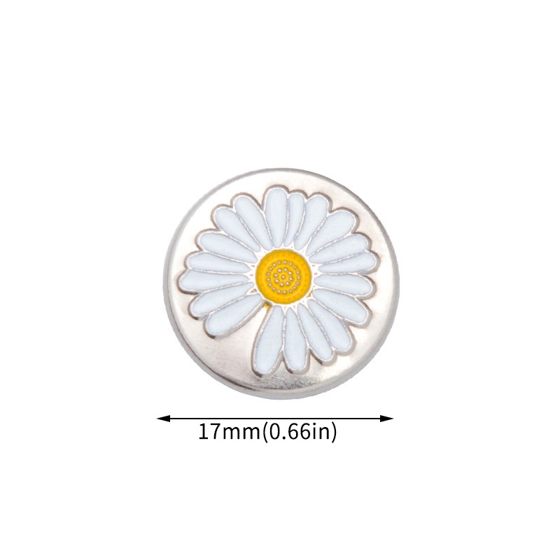 1 Nút Kim Loại Hình Hoa Cúc Cài Quần Jean Tùy Chỉnh Tiện Dụng