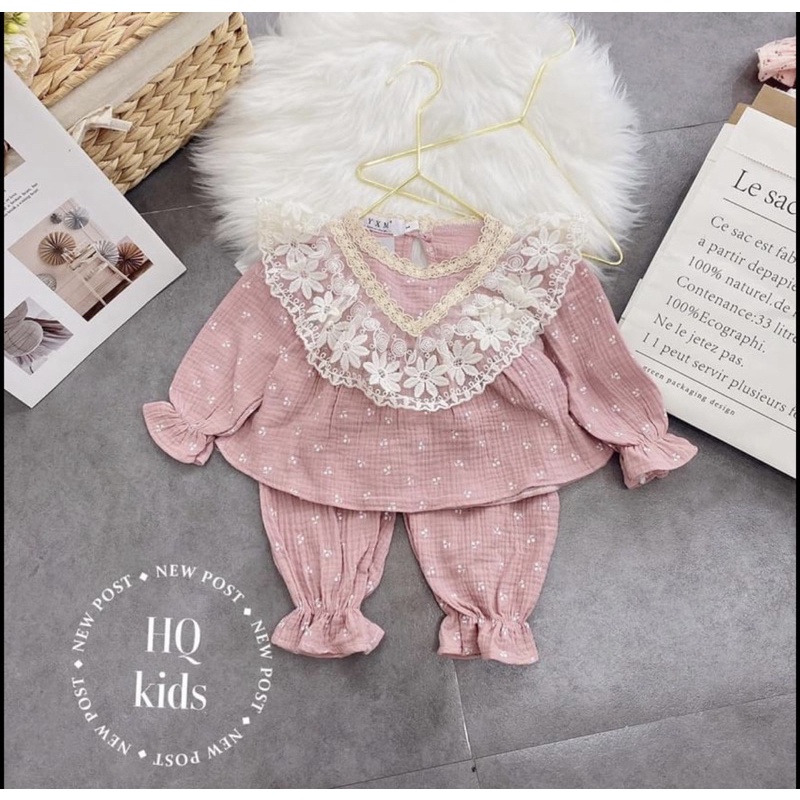 Bộ đũi dài tay cho bé gái