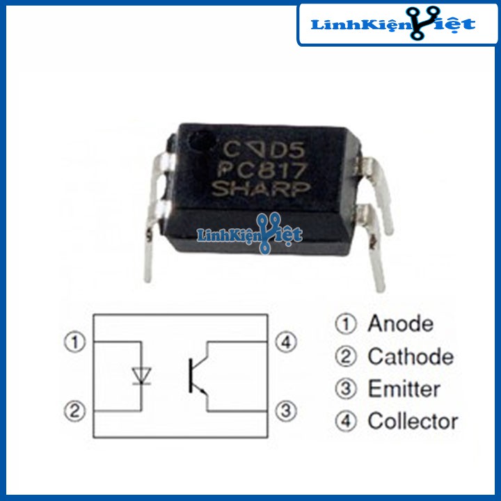 Sản phẩm Opto PC817 Sharp 5V 5mA