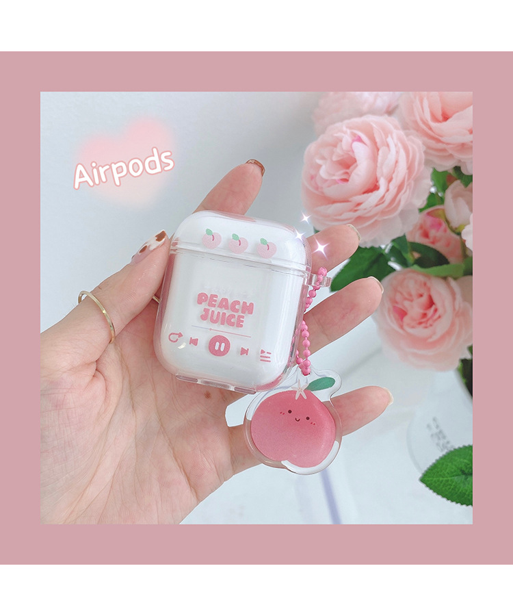 Vỏ Đựng Bảo Vệ Hộp Sạc Tai Nghe Hình Trái Dâu Ngộ Nghĩnh Độc Đáo Cho Airpods 1 / 2