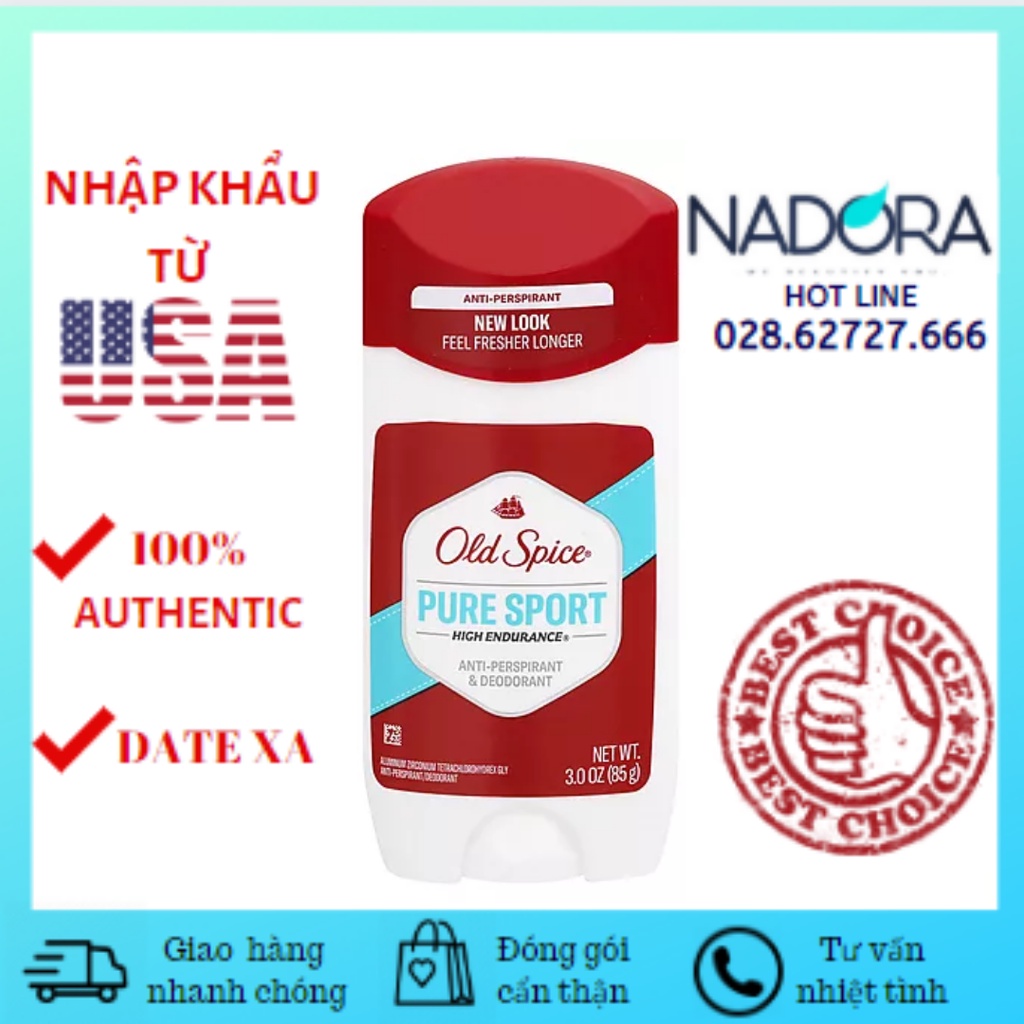 Lăn Sáp Khử Mùi Nam Old Spice Pure Sport (85g)