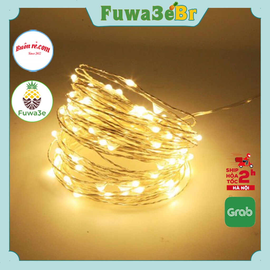 Đèn led đom đóm 1M TẶNG KÈM PIN trang trí không gian ấm cúng- Đèn led đom đóm fairy light dùng các ngày lễ, tiệc Br00936