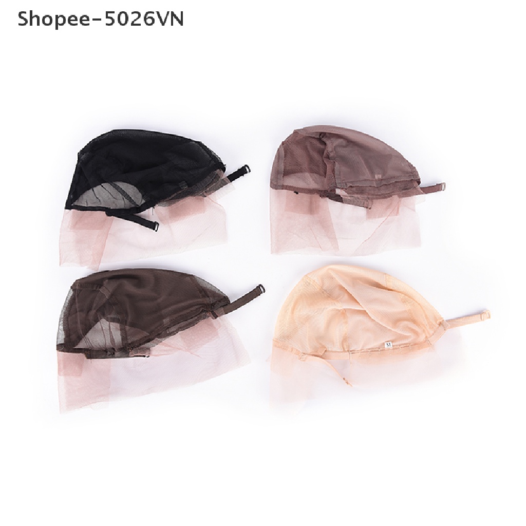 Mũ Lưới Đội Tóc Giả Dệt Co Giãn Màu Đen / Nâu / Be