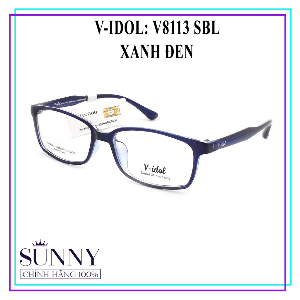 Gọng kính chính hãng V-idol V8113 màu sắc thời trang, thiết kế dễ đeo bảo vệ mắt