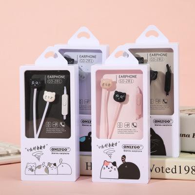 tai nghe đôi mèo doremon TNDI8 go-281 earphone cute dễ thương