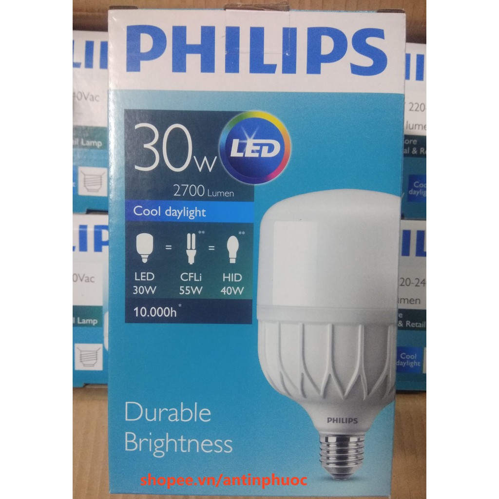 Bóng LED trụ PHILIPS TrueForce Core HB công suất 20w 30w tuổi thọ 15.000h