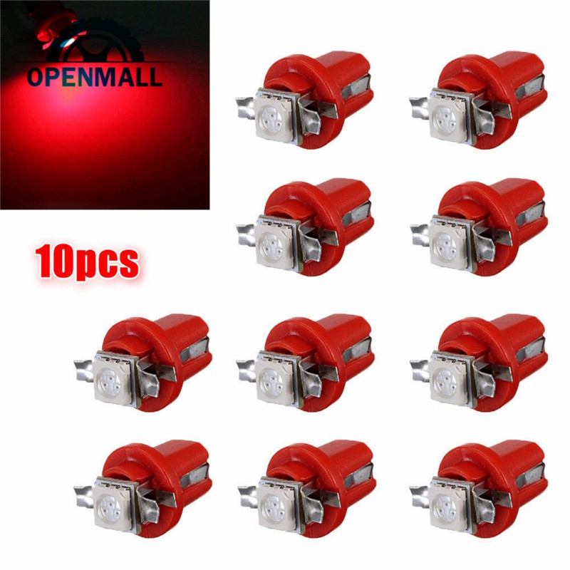 Bộ 10 đèn LED 1smd T5 gắn bảng điều khiển xe ô tô