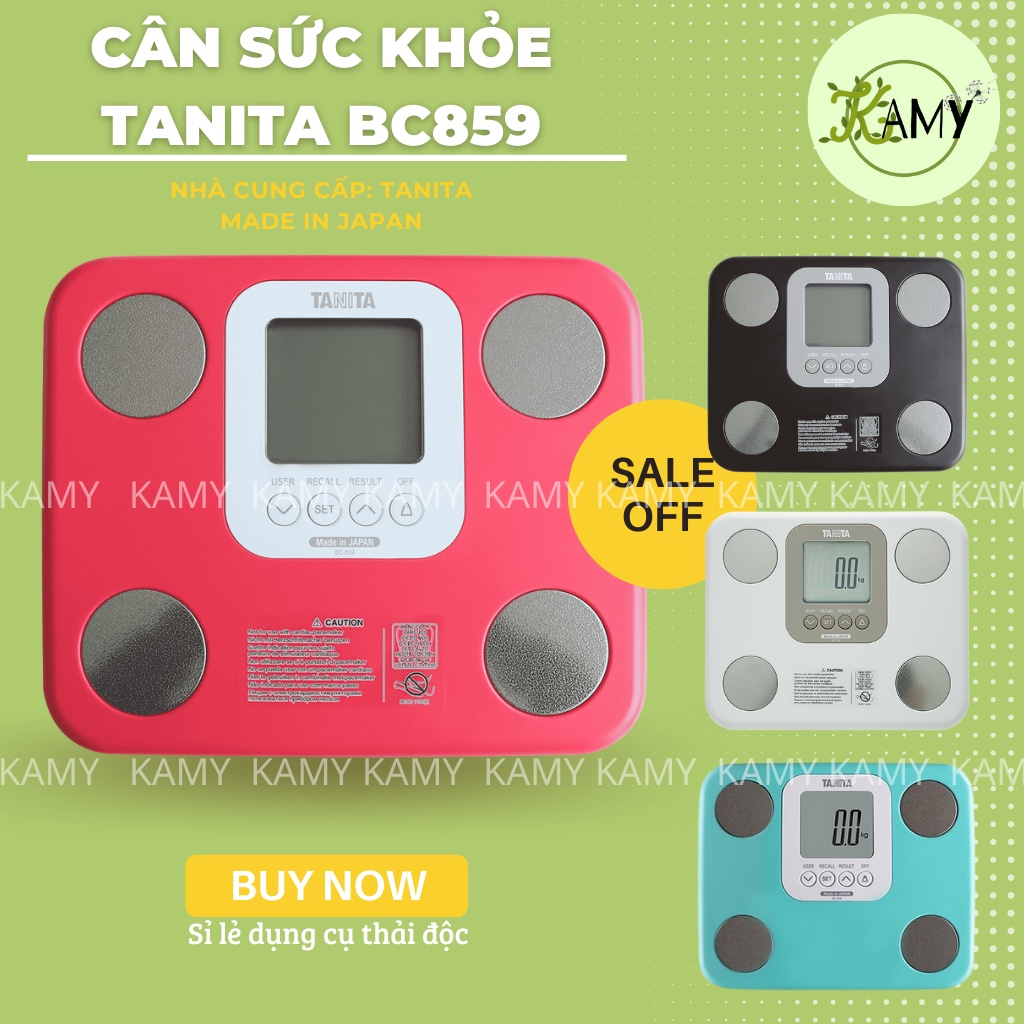 Cân sức khoẻ Tanita BC-859 BR20 4 màu đo 7 chỉ số cơ thể chính hãng có bào hành