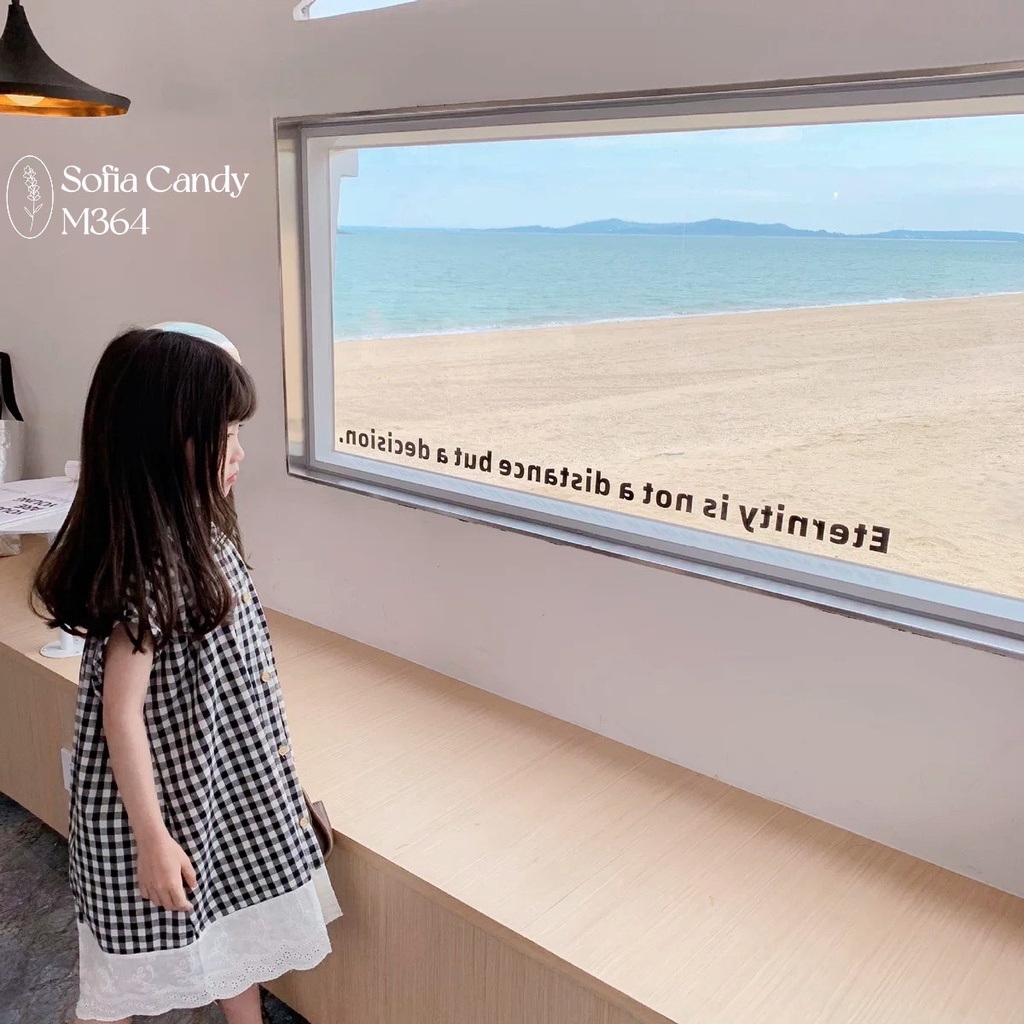 Đầm caro, Đầm bé gái đi chơi, đi tiệc sang chảnh 013705
