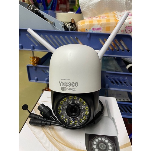 Camera yoosee ip wifi giám sát ngoài trời Xoay 360 độ PTZ 5.0MP 20 đèn thế hệ mới,ban đêm có màu