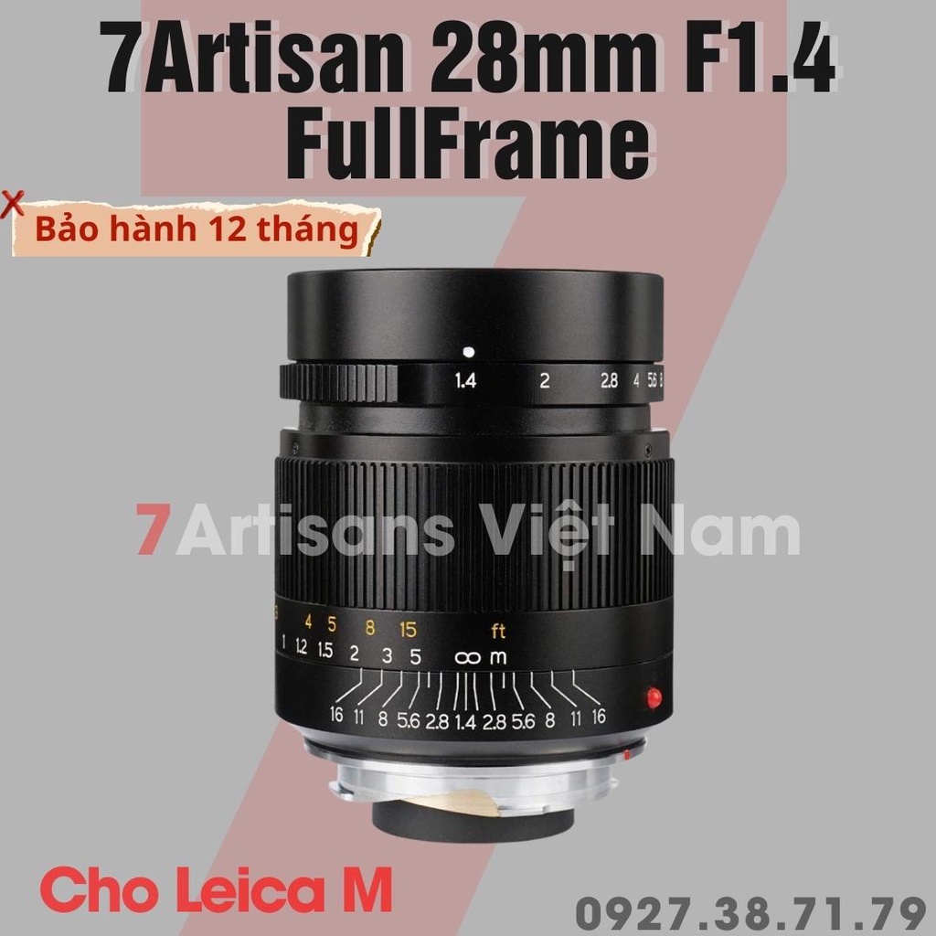 Ống kính 7Artisans 28mm F1.4 for Leica M và Sony FullFrame FE Plus