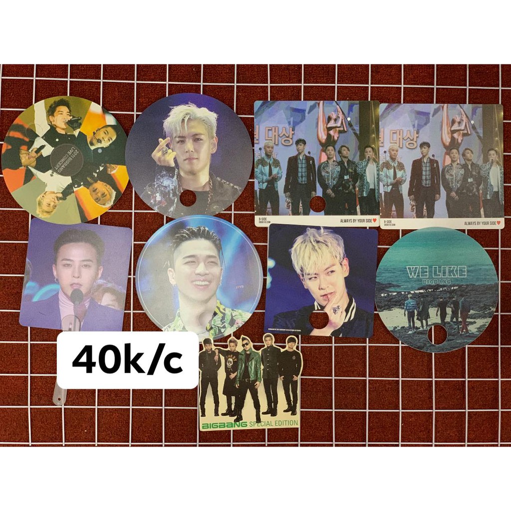[Used] QUẠT BIGBANG Fansite GD / T.O.P/ TAE YANG SALE ĐỒNG GIÁ 40K