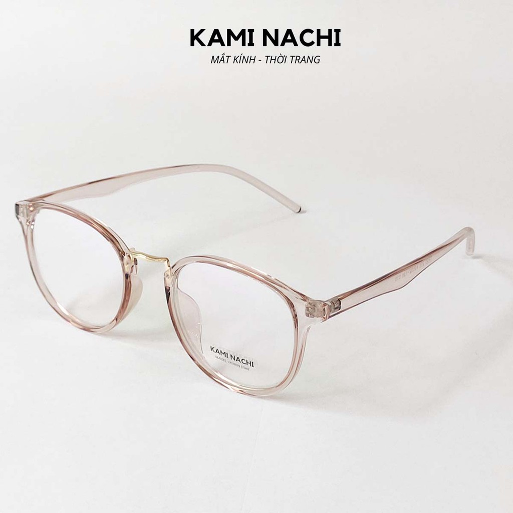Gọng kính nhựa dẻo tròn thời trang nam nữ KAMI NACHI phong cách đơn giản TR90.209 [CÓ THỂ LẮP TRÒNG CẬN] | BigBuy360 - bigbuy360.vn