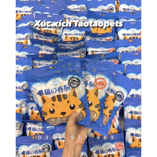 XÚC XÍCH 𝗧𝗔𝗢𝗧𝗔𝗢𝗣𝗘𝗧𝗦 CHO CHÓ - MÈO - Thức ăn dinh dưỡng thú cưng Gogi Meow Mart