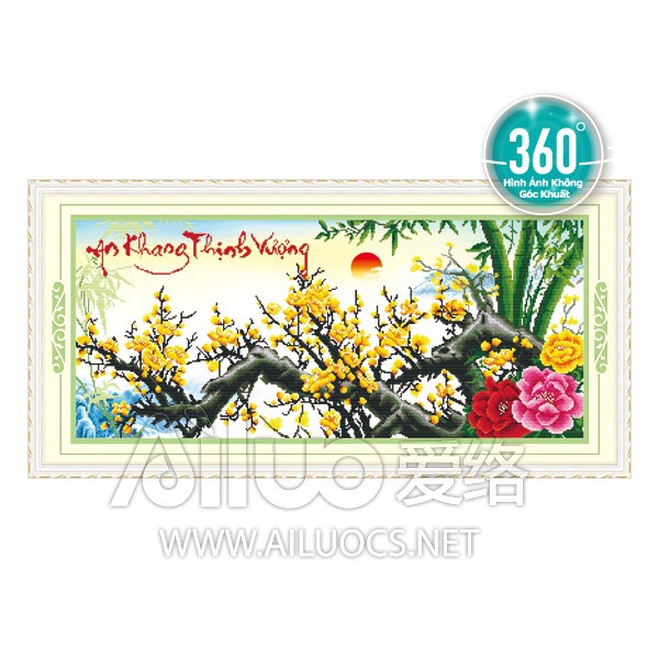 Tranh đính đá Hoa Mai 77298