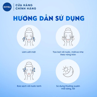 Sữa rửa mặt NIVEA Đất Sét giúp trắng da ngọc trai (100g)