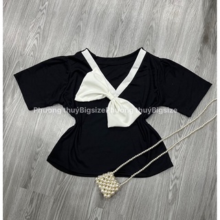 Áo kiểu nơ xéo hot bigsize ( ảnh chụp tại shop )