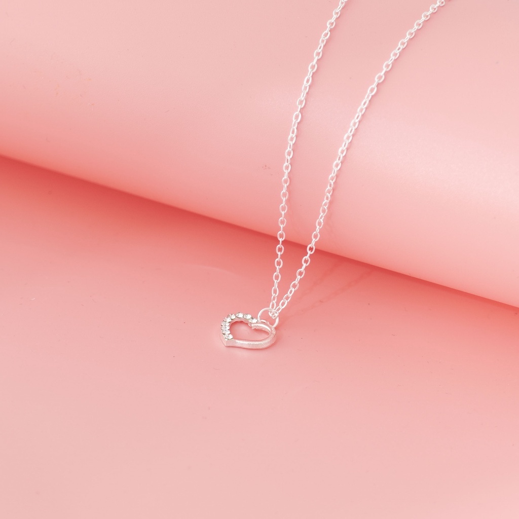Dây chuyền bạc mặt hình trái tim phong cách Hàn Quốc dành cho nữ ANTA Jewelry - ATJ3550